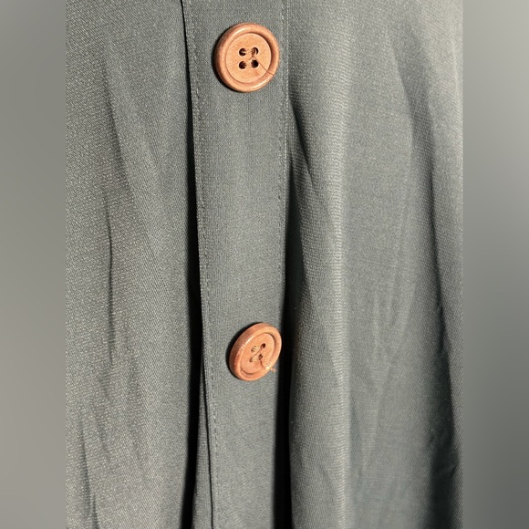 Weissman Contemporary Dance Costume Dress Teal w Buttons - Picture 9 of 11